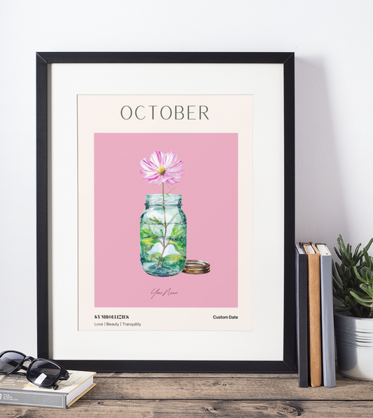 Personalised Birth Flower Print