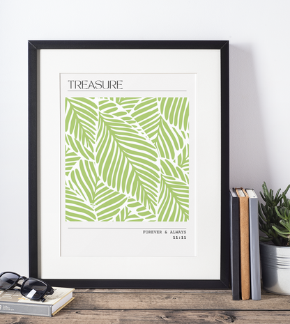 Evergreen Treasure - Personalised Botanical Art Print