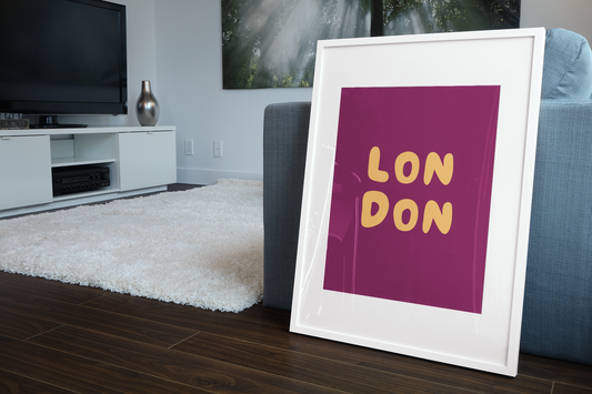 Personalised Retro City Wall Art Print | Bold Minimalist Typography