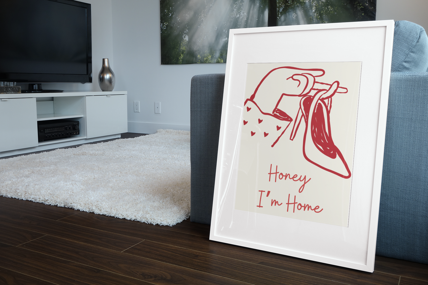 Honey I’m Home Sexy Retro Art Print