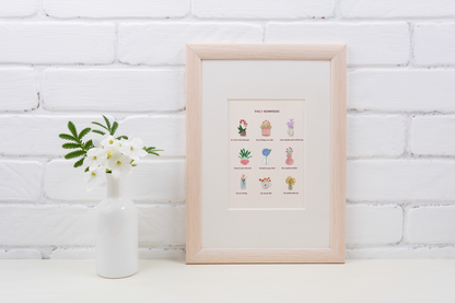 Floral Self Care Decor | Therapy Office Art