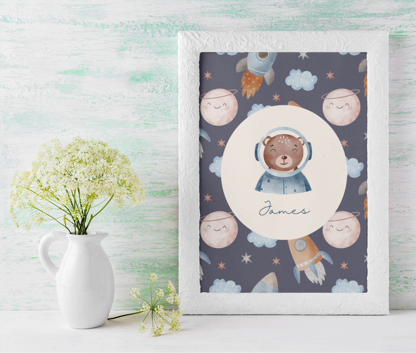 Personalised Children's Name Astronaut Print 🚀✨