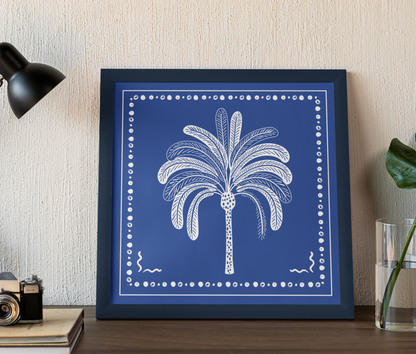 Coastal Chic Palm Tree Art Print | Bathroom Decor