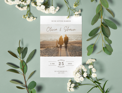 Personalised Photo Wedding Invitation I DIY Wedding Invite