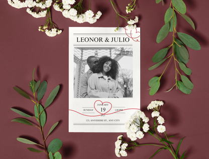 Personalized Photo Wedding Invitation | Fun Engagement Card | DIY Wedding Invite |  Unique Invitation