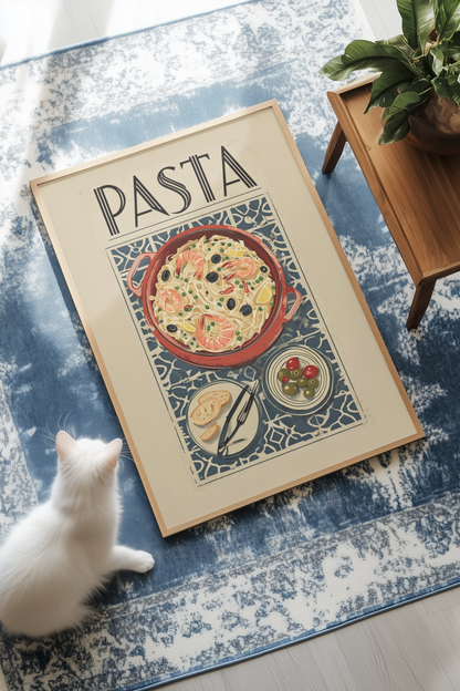 Paella & Pasta Kitchen Wall Art Set