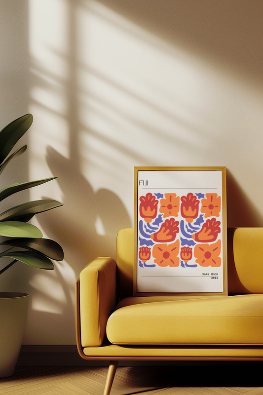 Fiji Memories - Personalised Abstract Floral Art Print