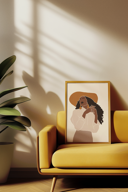 Empowered Grace - Abstract Boho Woman Art Print