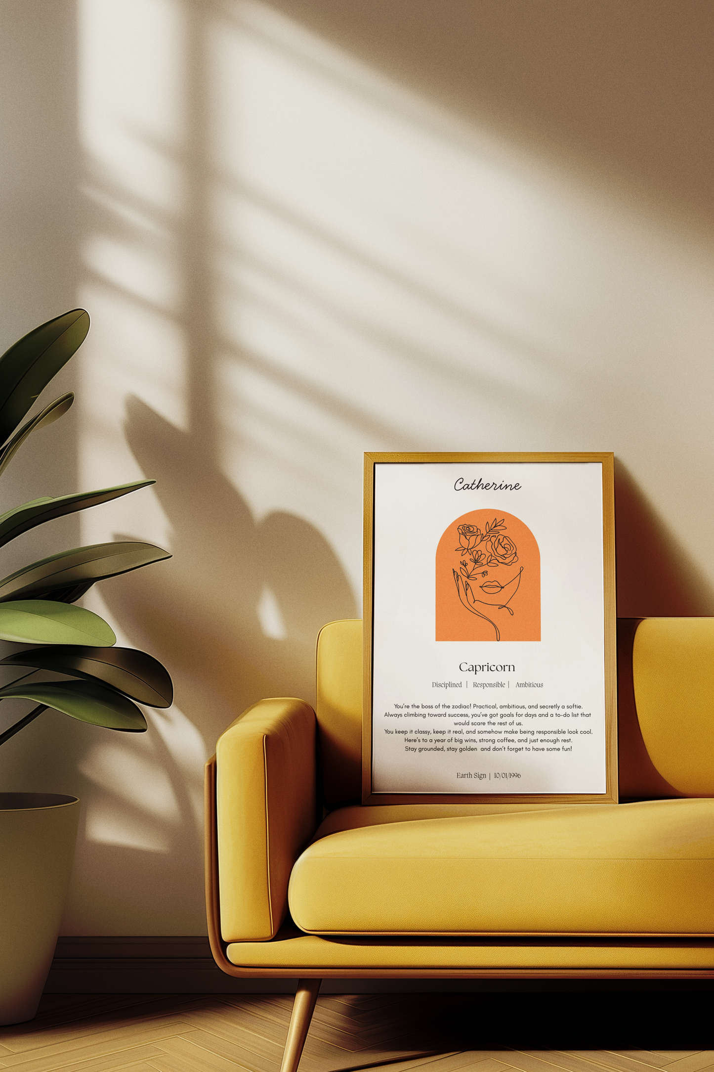 Personalised Capricorn Zodiac Print