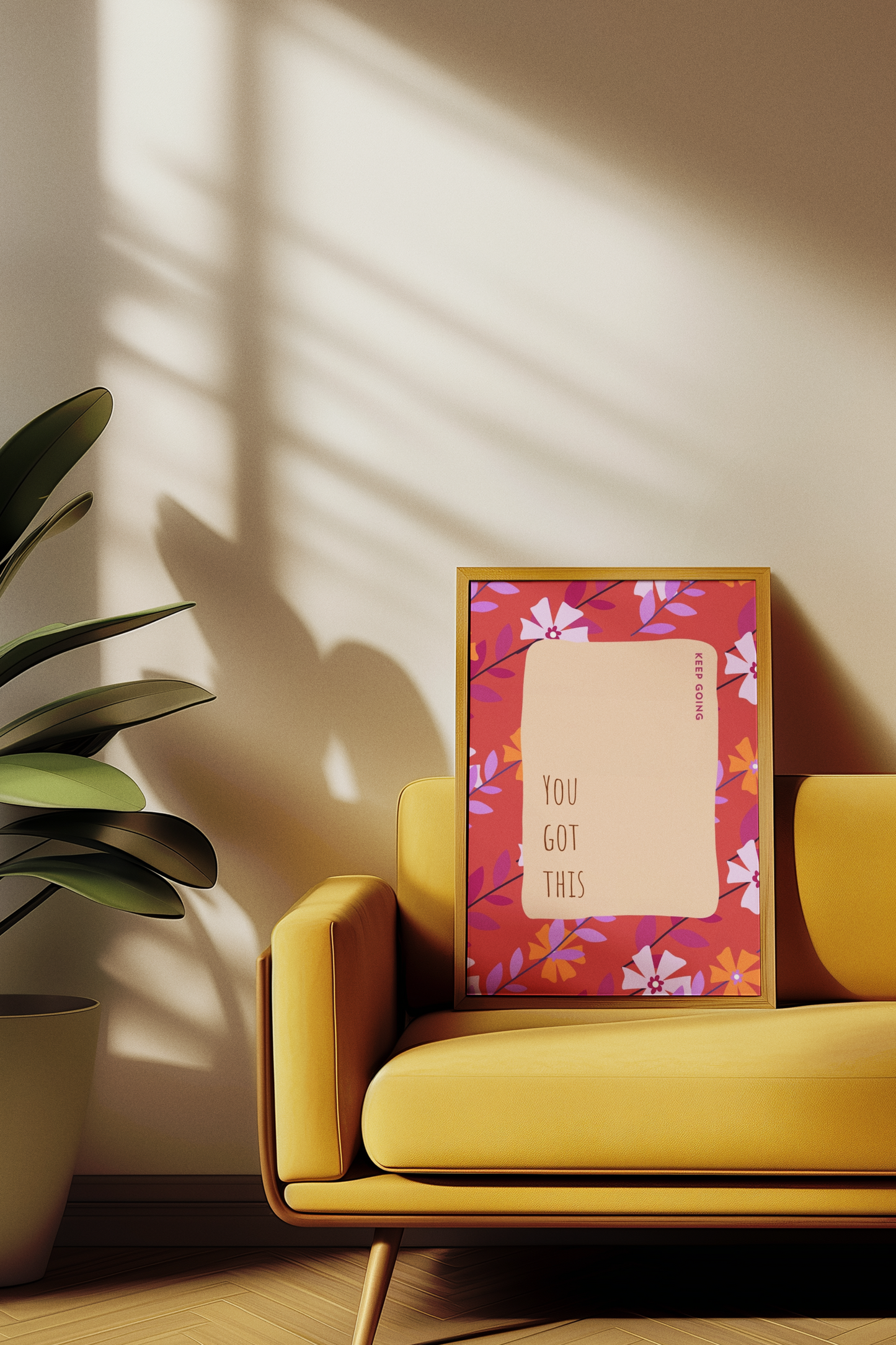 Inspirational Floral Positive Affirmation Print 🧡