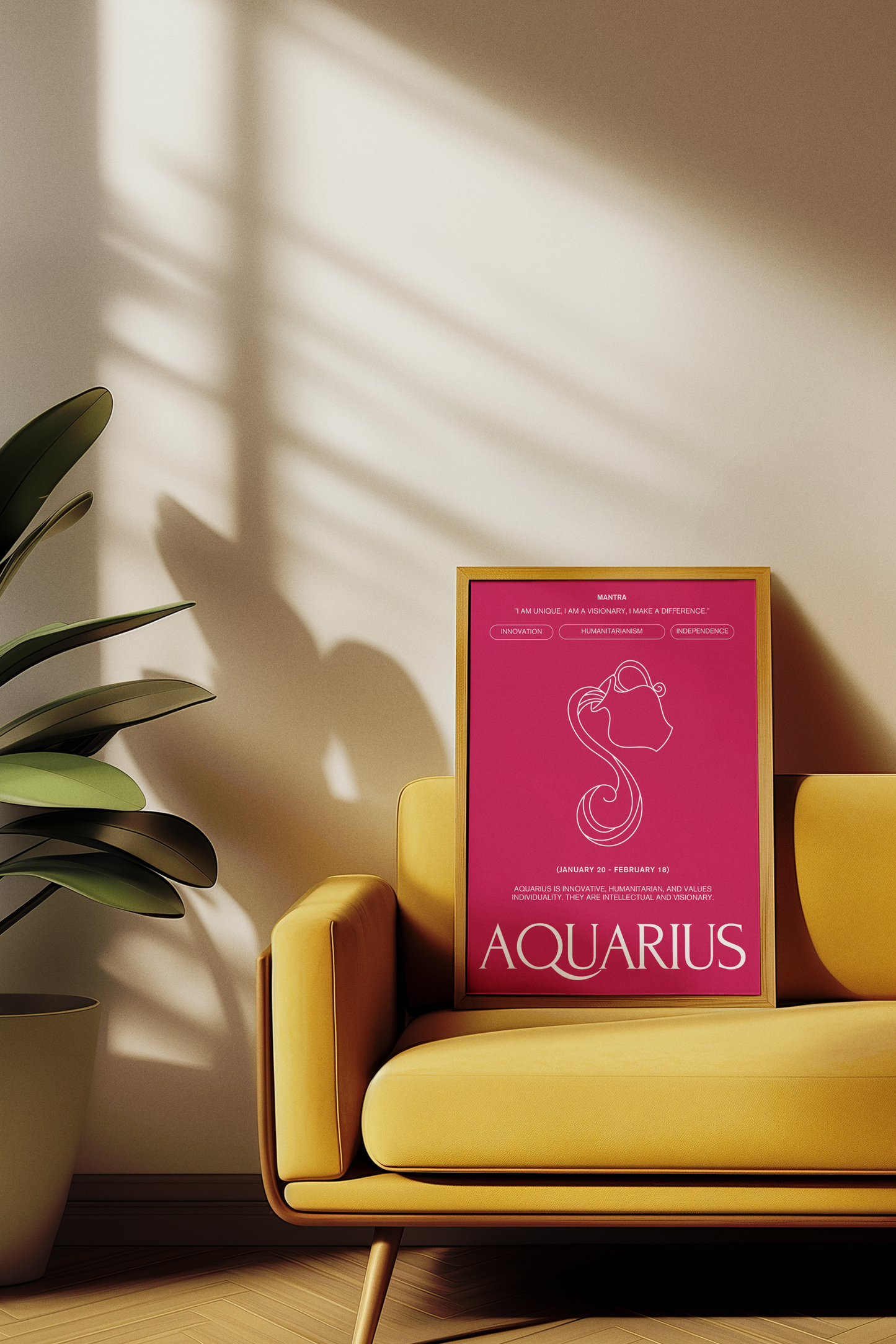 Custom made Zodiac Art Print – Minimalist Wall Decor