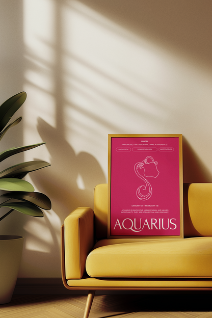 Custom made Zodiac Art Print – Minimalist Wall Decor