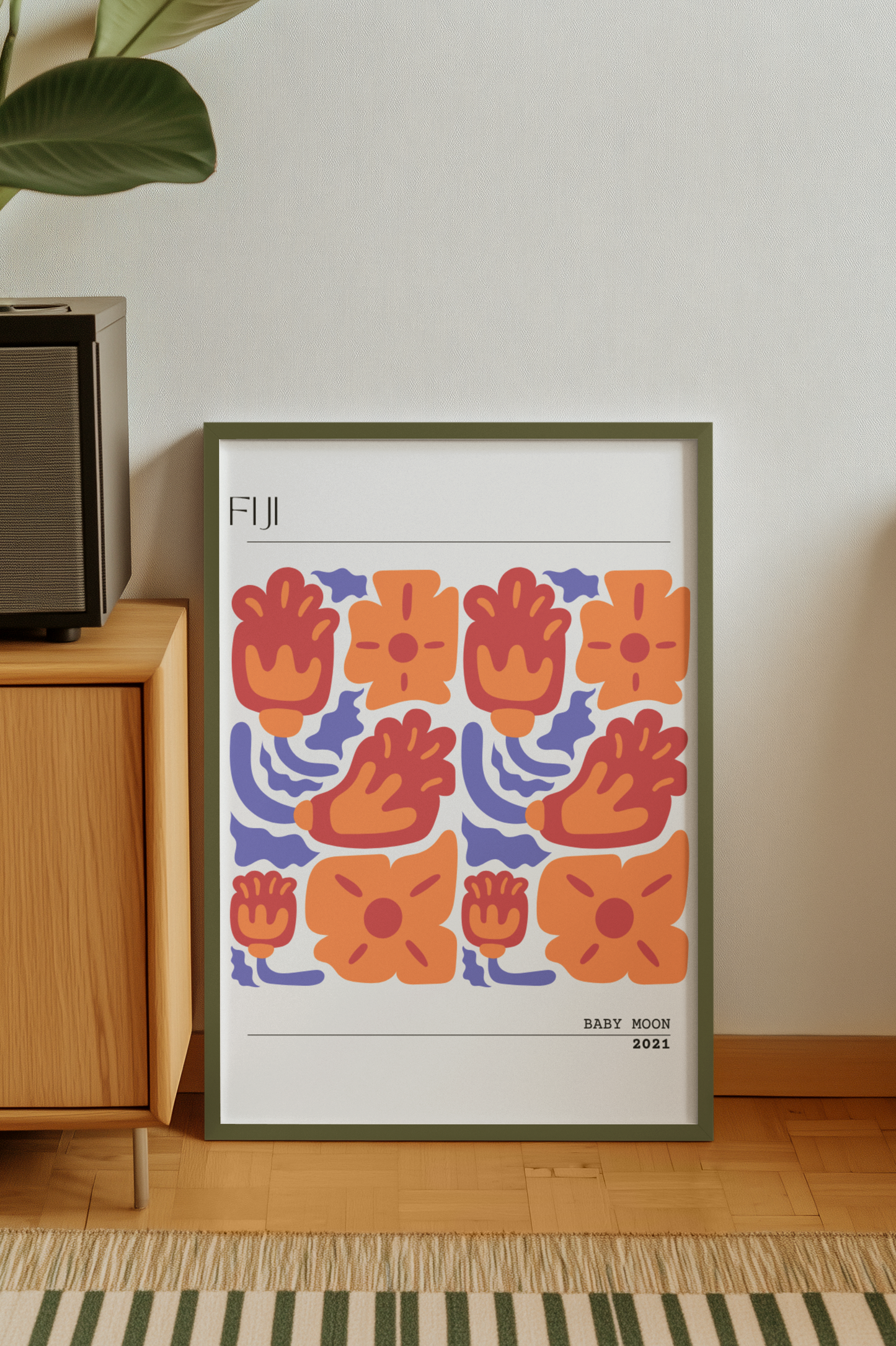 Fiji Memories - Personalised Abstract Floral Art Print