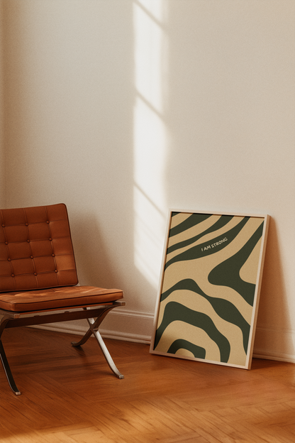 I Am Strong Abstract Print