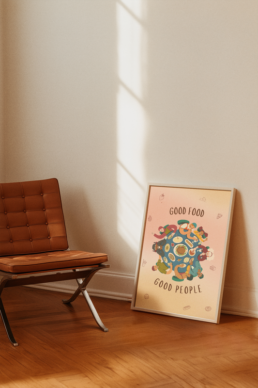 Good Food, Good People Print 🧡
