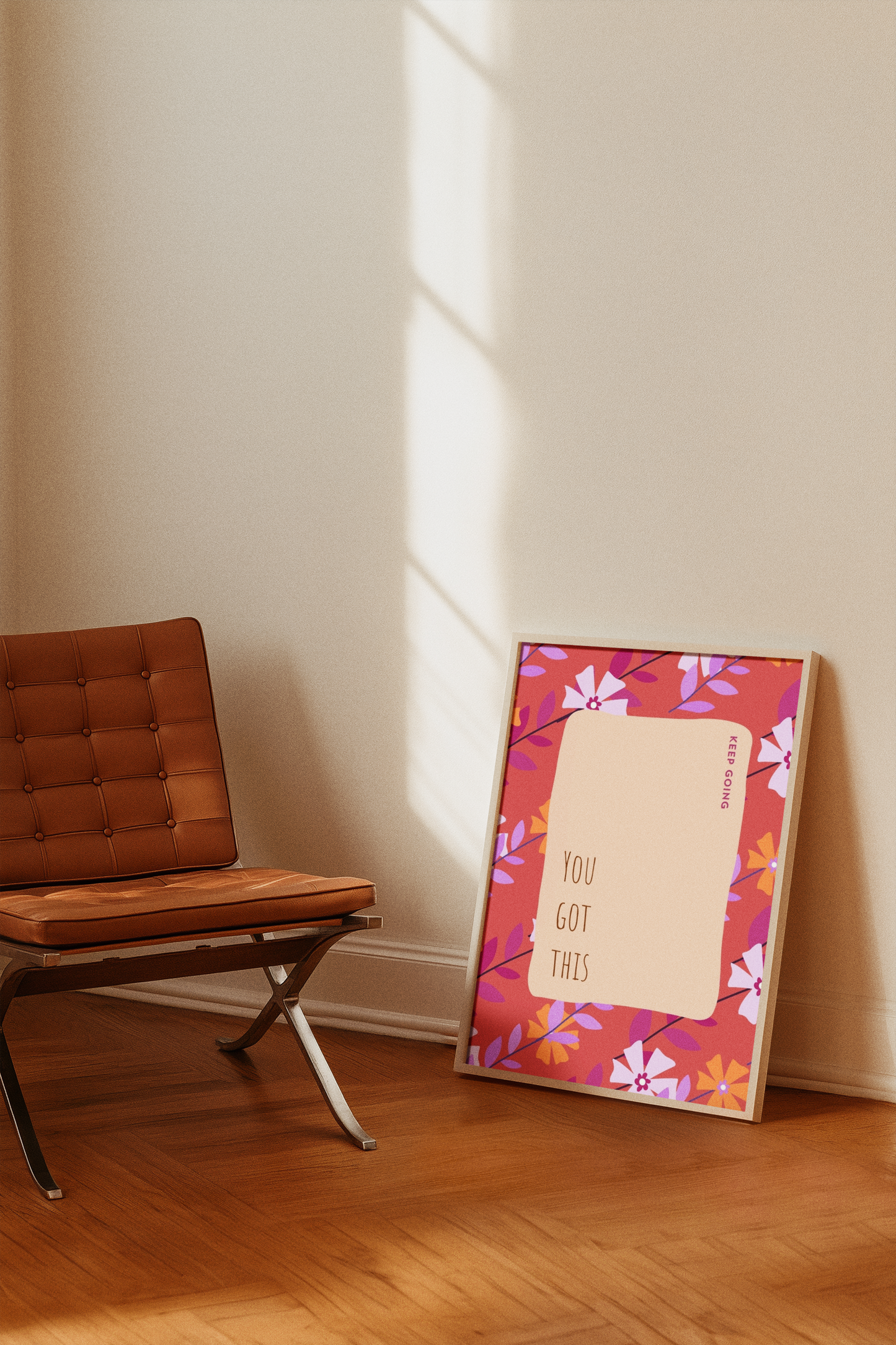 Inspirational Floral Positive Affirmation Print 🧡