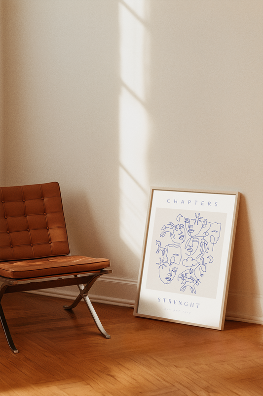 Chapters of Strength - Abstract Fine Line Art Print