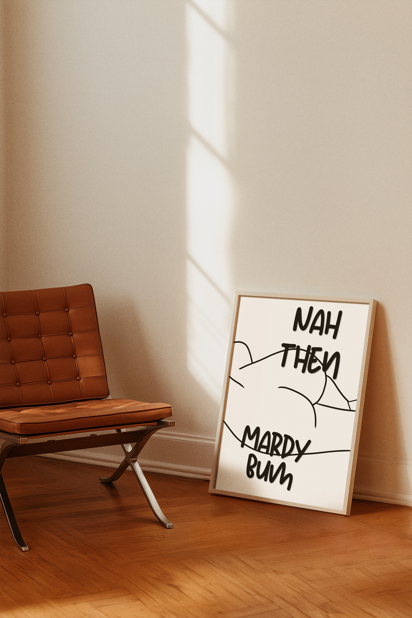 Nah Then Mardy Bum Illustrated Print