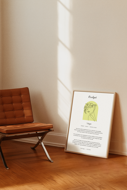 Personalised Virgo Zodiac Print