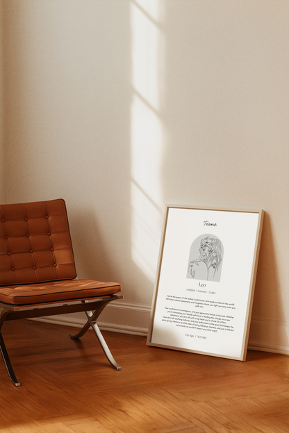 Personalised Leo Zodiac Print