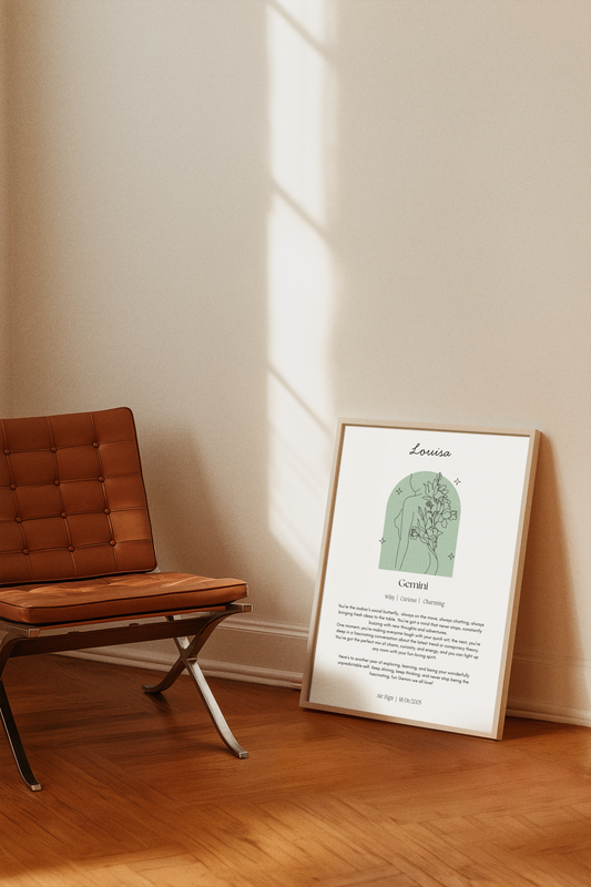 Personalised Gemini Zodiac Print