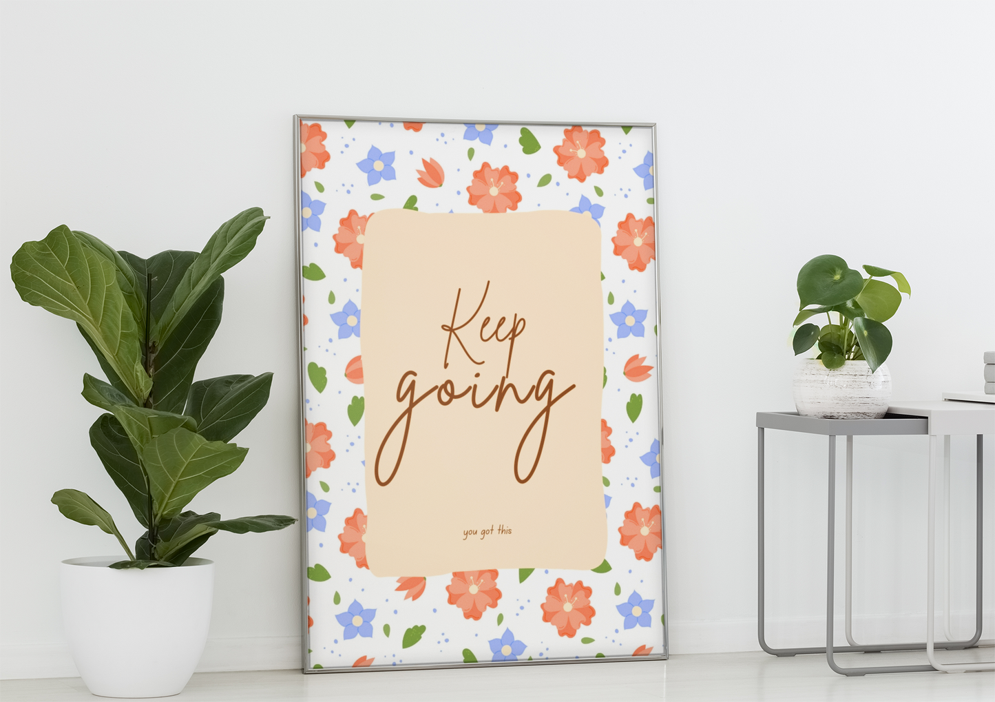 Keep Going Ditsy Floral Positive Affirmation