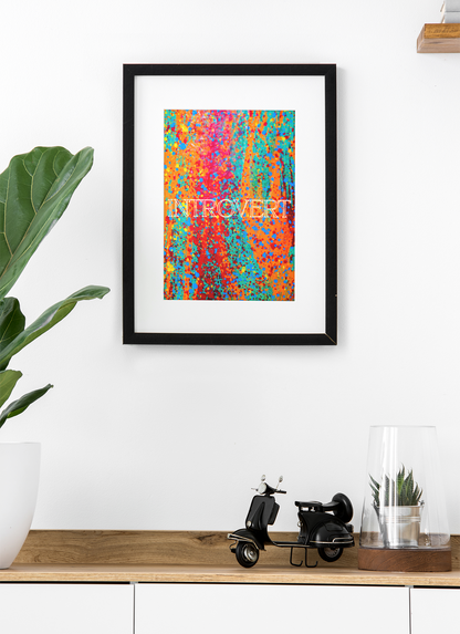 Colourful Abstract Introvert Art Print