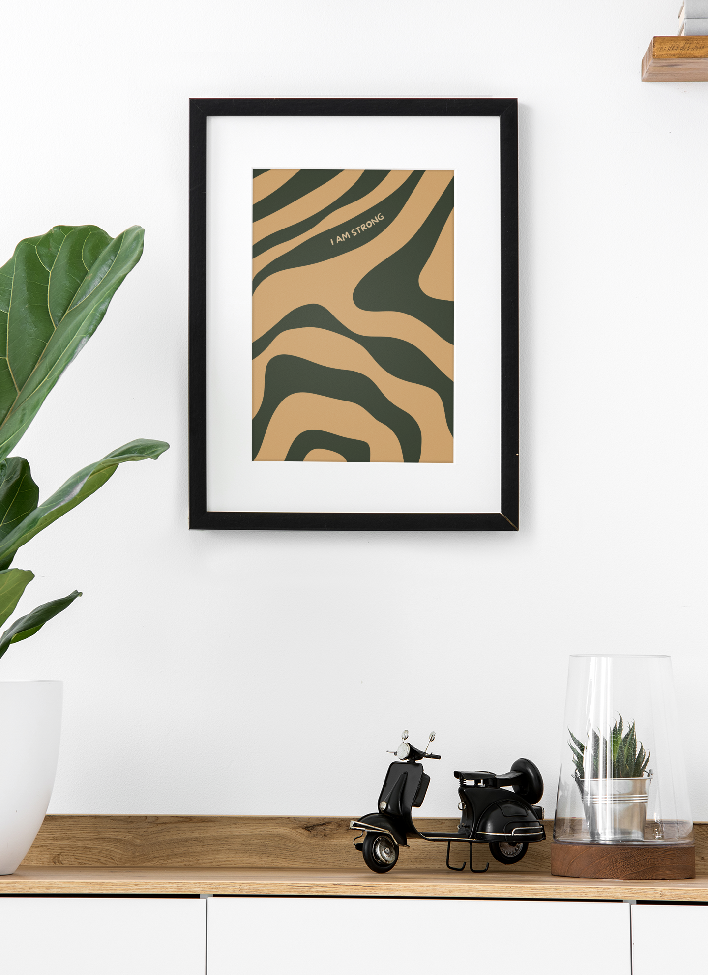 I Am Strong Abstract Print