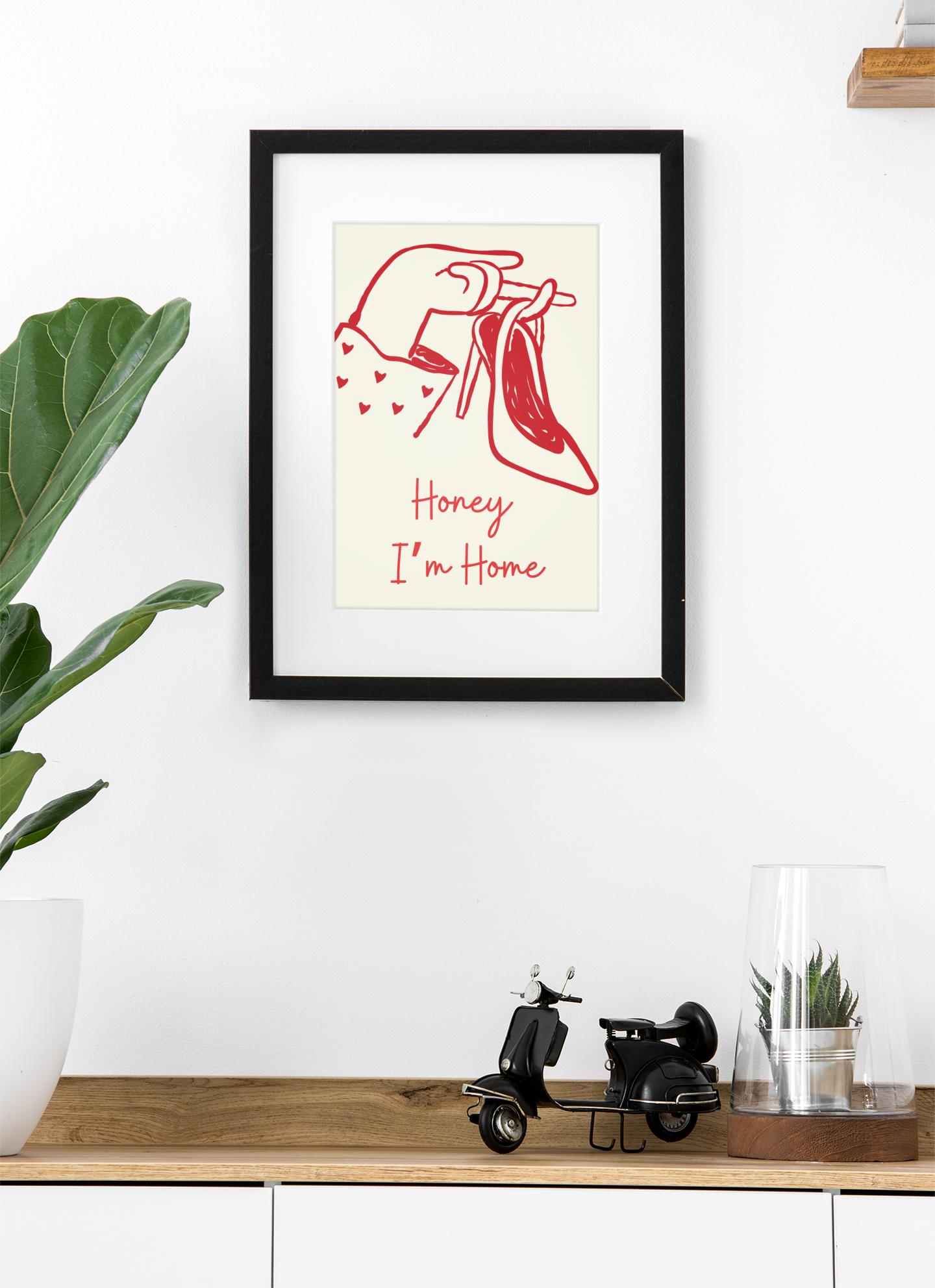 Honey I’m Home Sexy Retro Art Print
