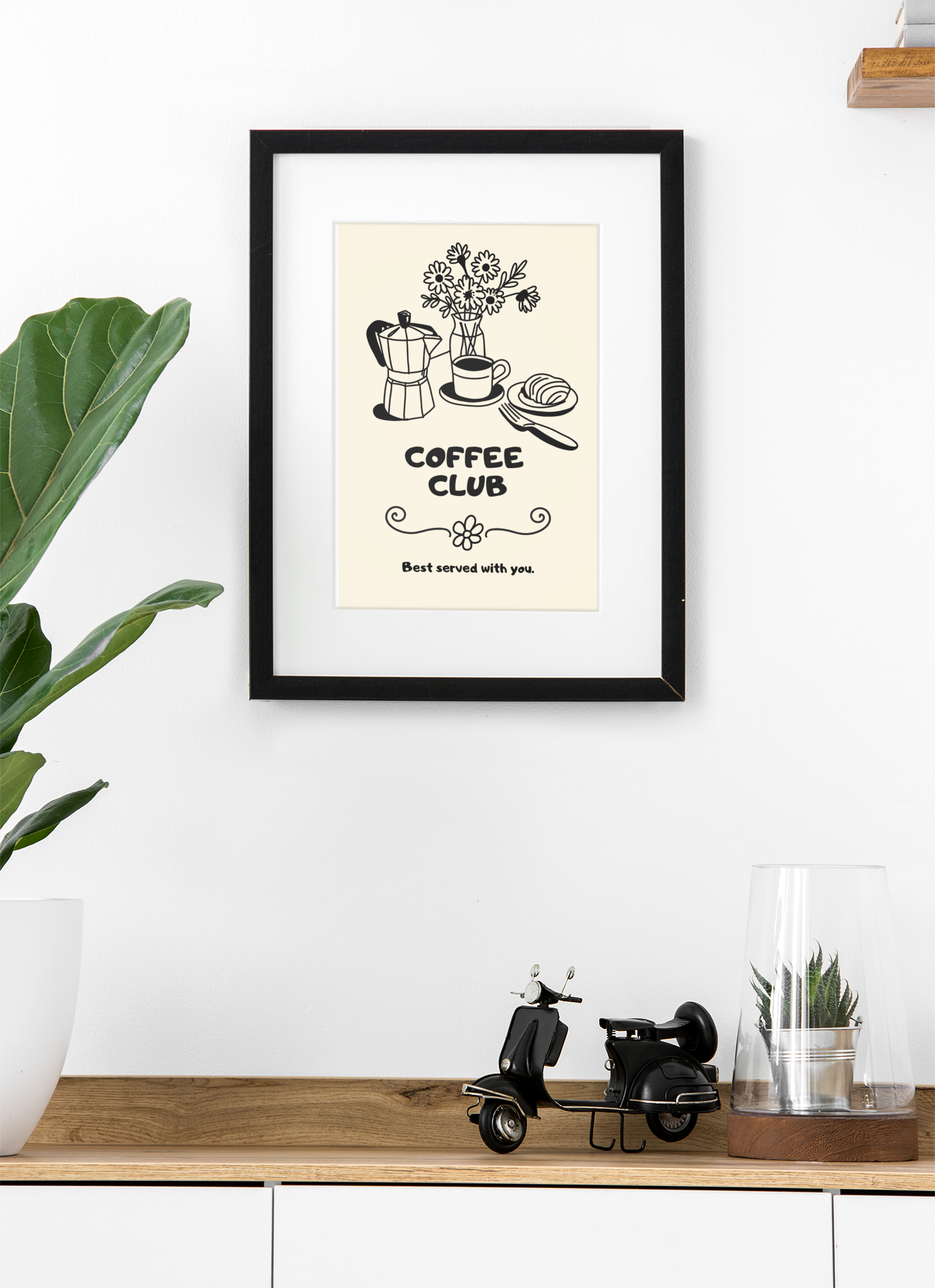 Coffee Club, Best Served With You Print