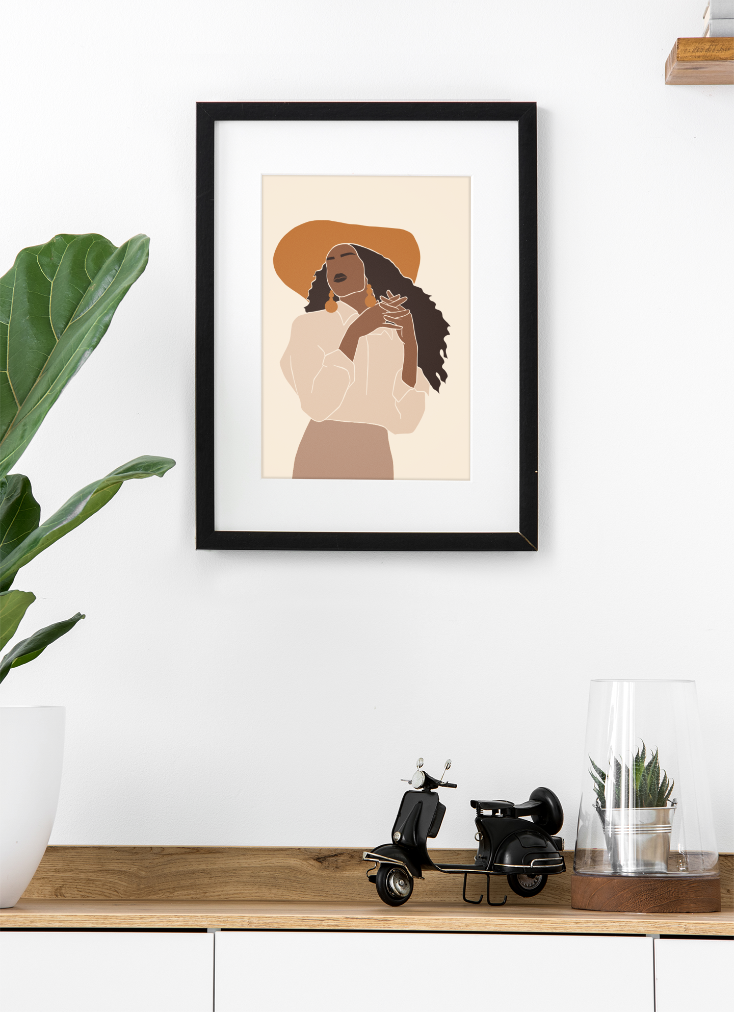 Empowered Grace - Abstract Boho Woman Art Print