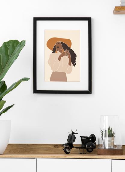 Empowered Grace - Abstract Boho Woman Art Print