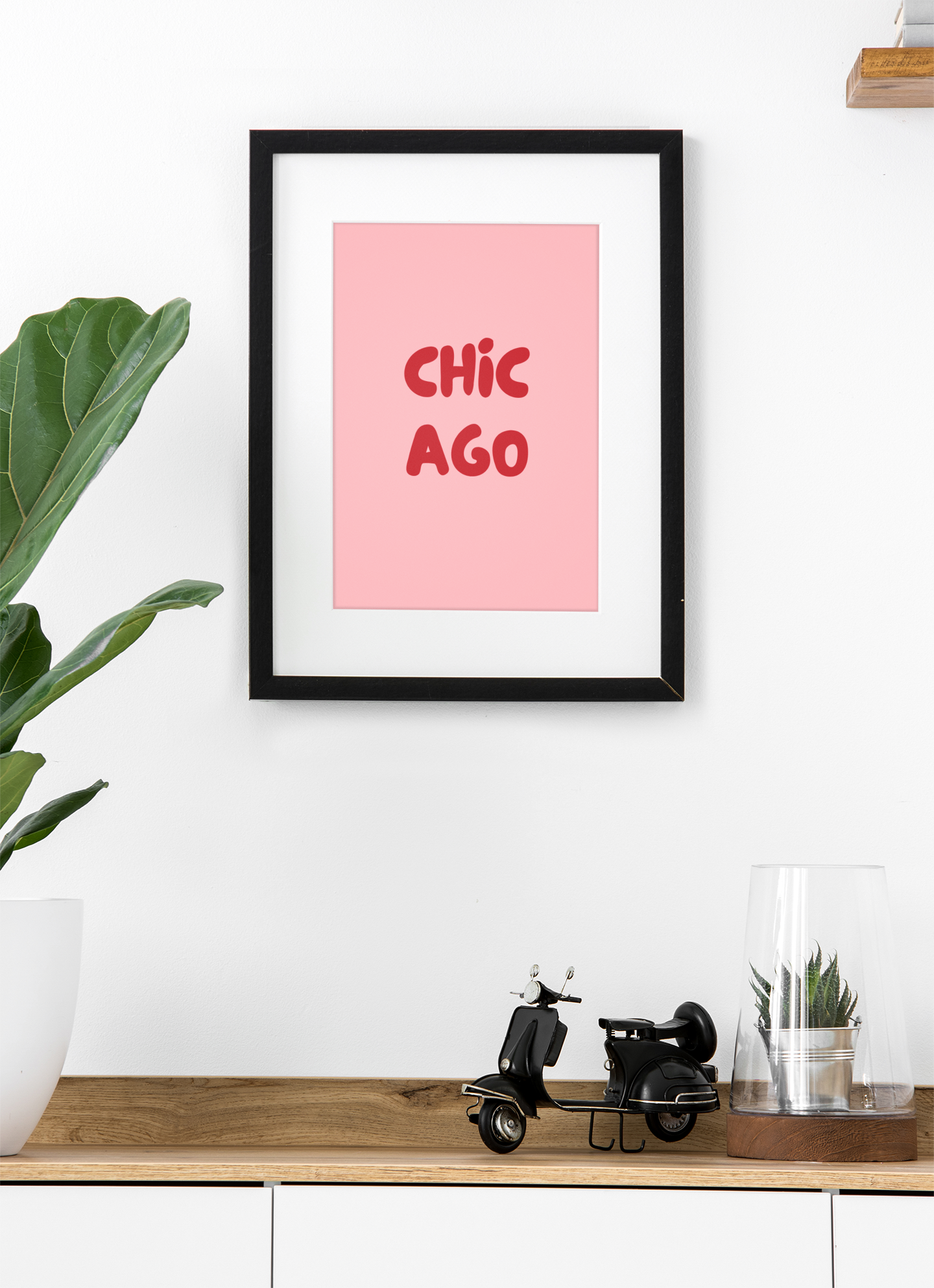 Personalised Retro Location Art Print | Colourful Bold Minimalist Typography