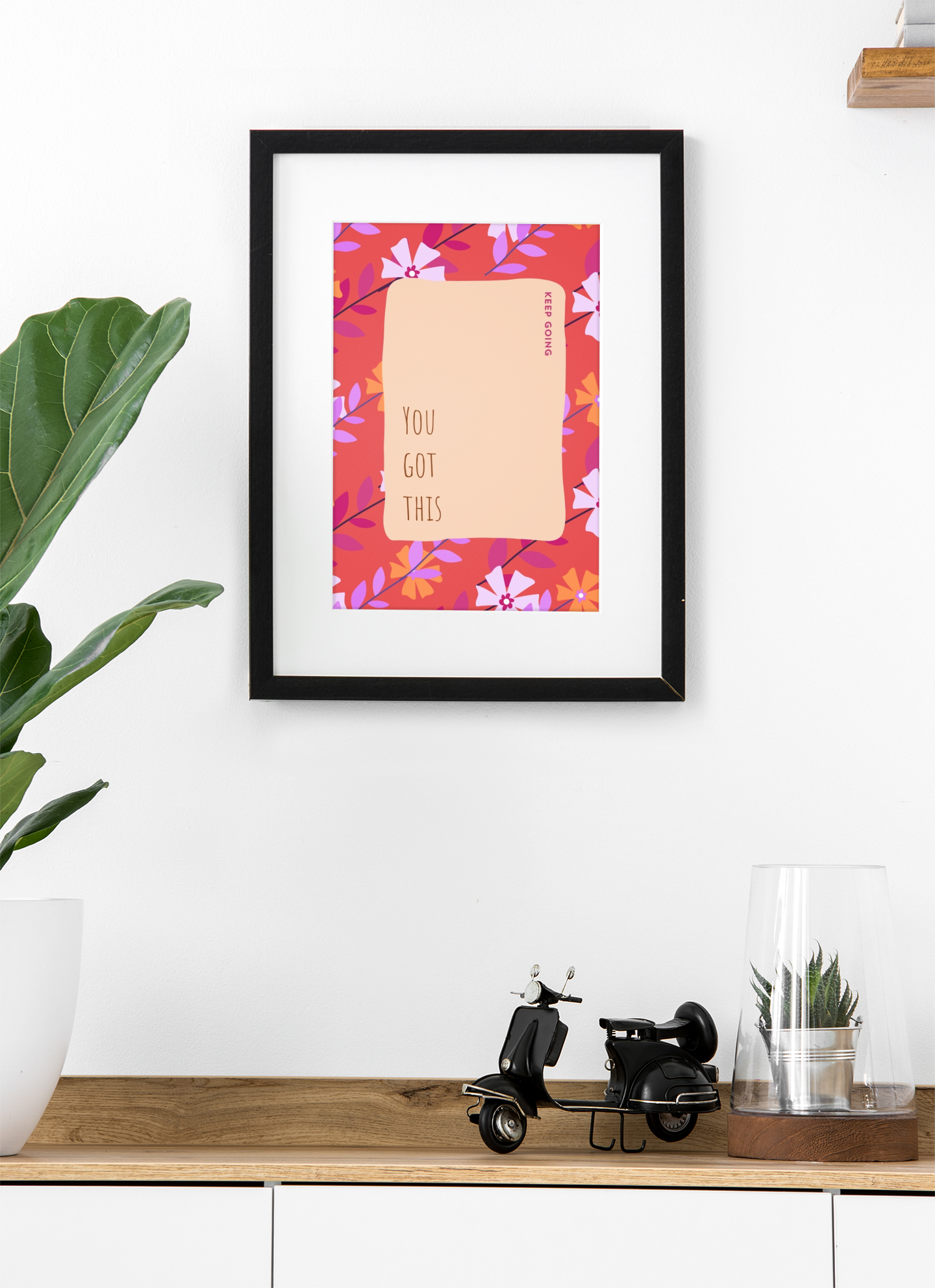 Inspirational Floral Positive Affirmation Print 🧡