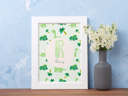 Personalised Dinosaur Nursery Name Print🦖