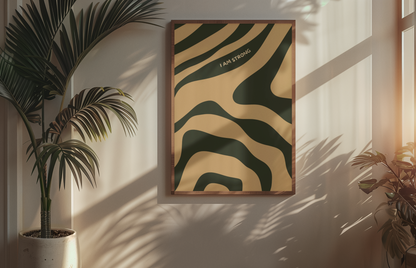 I Am Strong Abstract Print