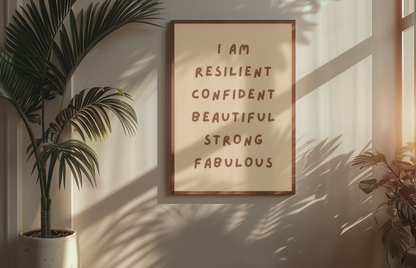 I AM Affirmation Print | Empowering Wall Art