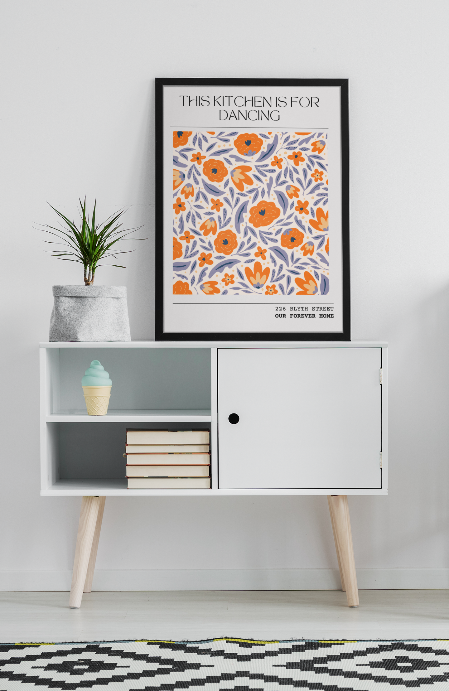 This Kitchen is for Dancing - Personalised Home Art Print