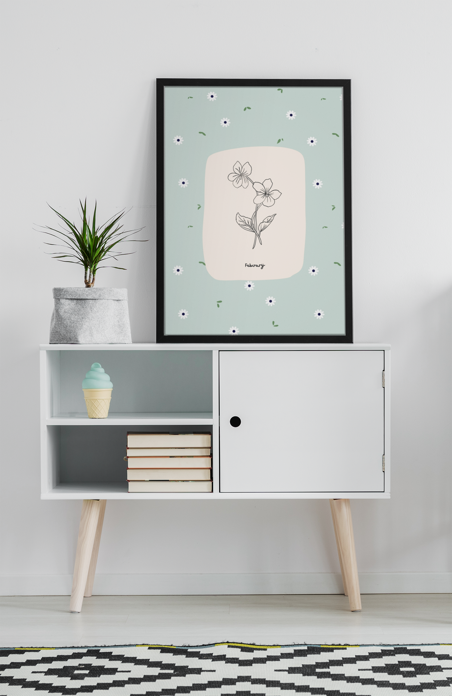 Personalised Birth Month Flower Prints | Botanical Line Art