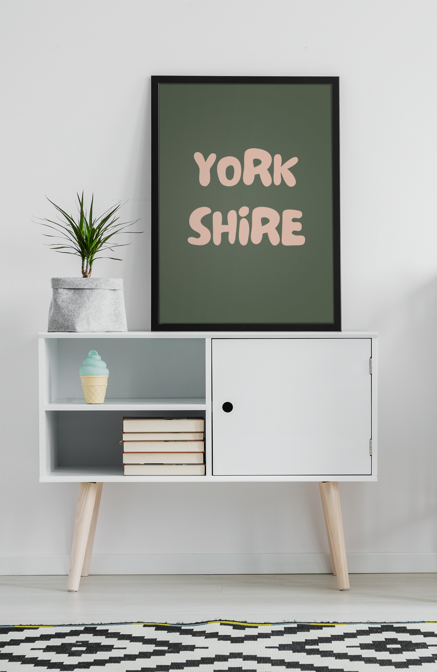 Personalised Retro Location Art Print | Colourful Bold Minimalist Typography