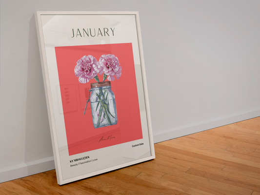 Personalised Birth Flower Print