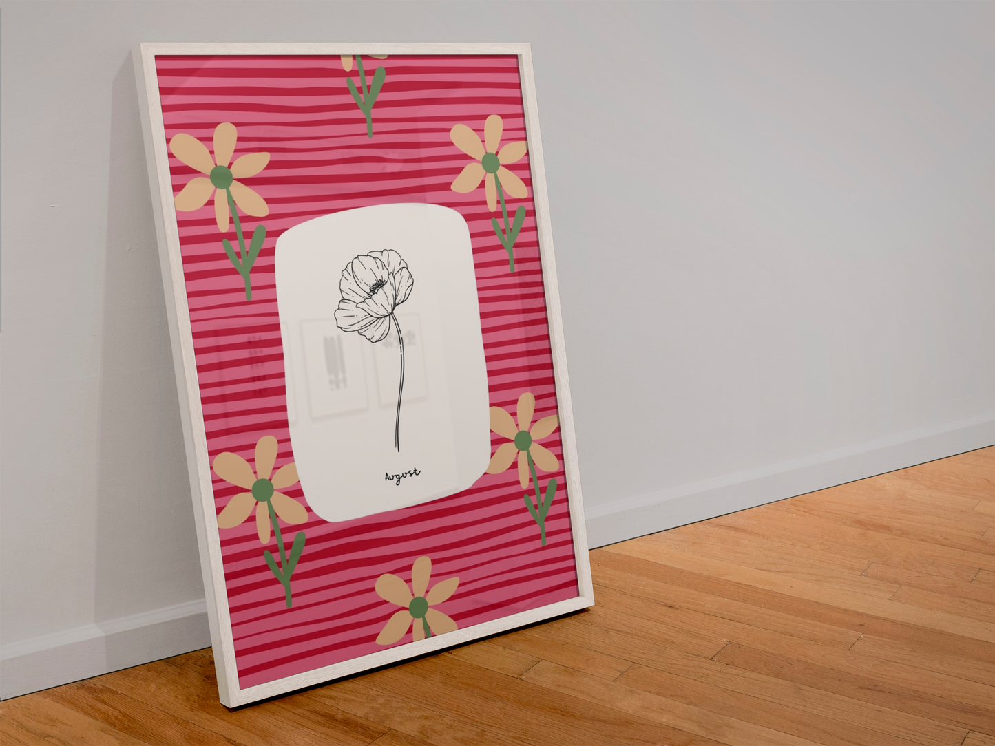 Personalised Birth Month Flower Prints | Botanical Line Art