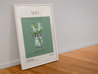 Personalised Birth Flower Print
