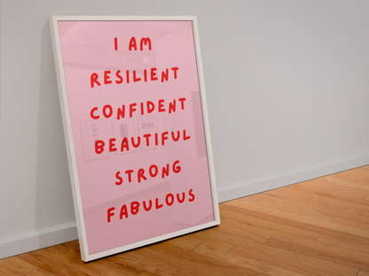 I AM Affirmation Print | Empowering Wall Art