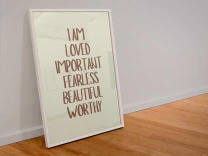 Minimalist Affirmation Wall Art Print