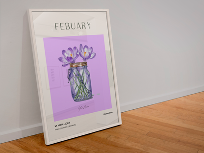 Personalised Birth Flower Print