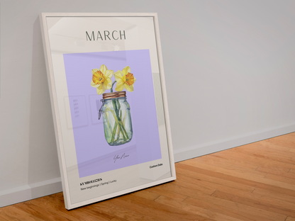 Personalised Birth Flower Print