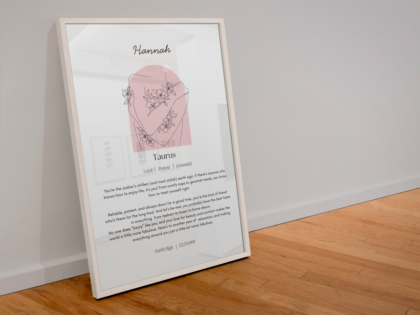 Personalised Taurus Zodiac Print