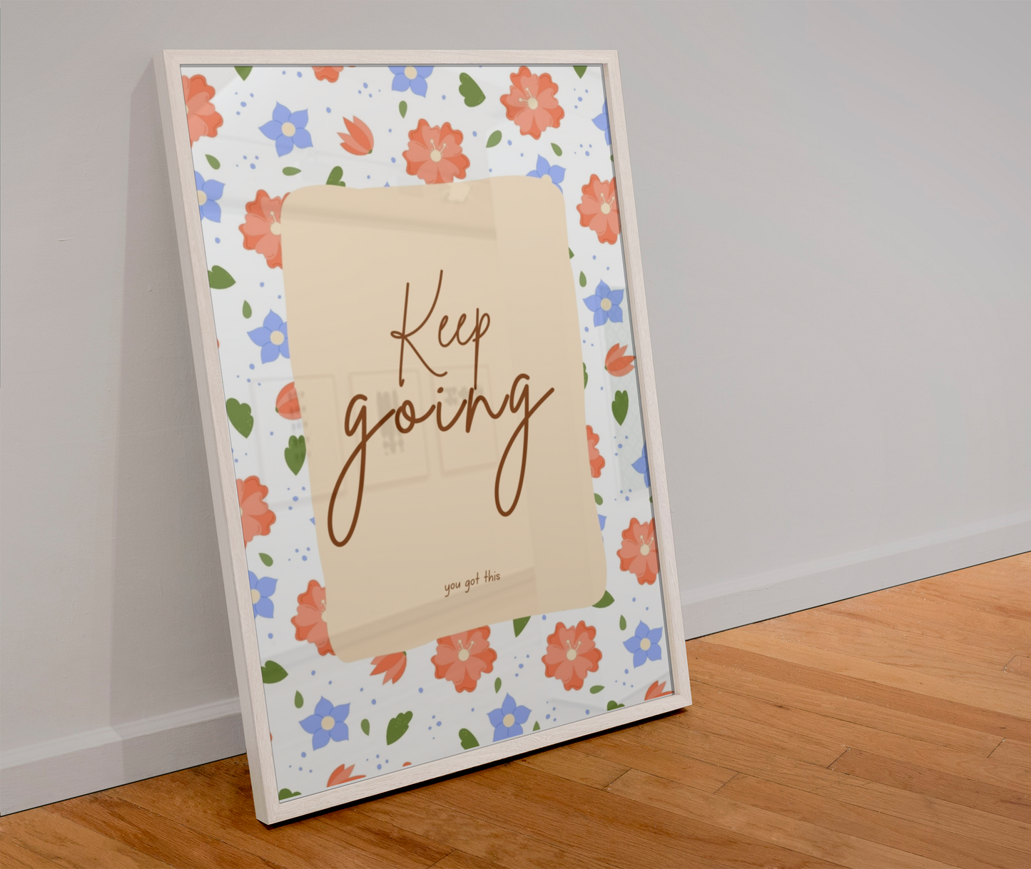Keep Going Ditsy Floral Positive Affirmation