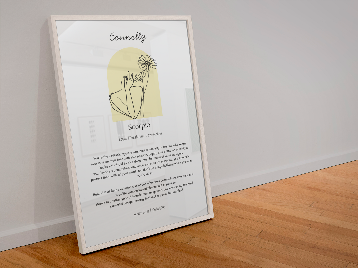Personalised Scorpio Zodiac Print